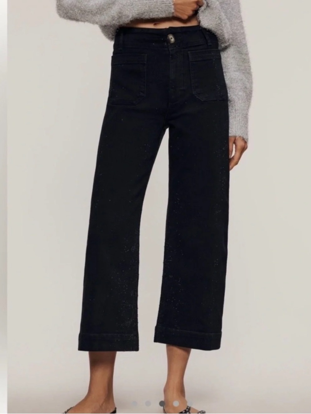 Anthropologie Maeve The Colette Wide Leg Crop Jean Size 28